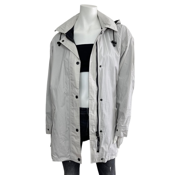 COPY - Vintage Far West Outdoor Hooded Spring Lightweight Jacket Neutral Coastal - Picture 2 of 10